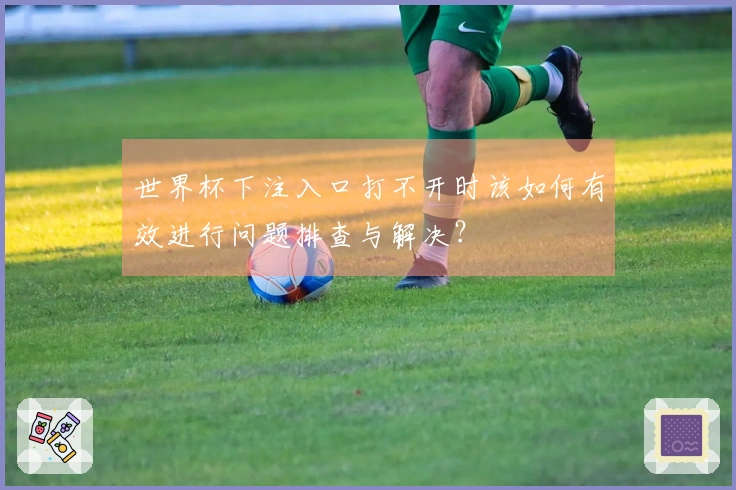 世界杯下注入口打不开时该如何有效进行问题排查与解决？